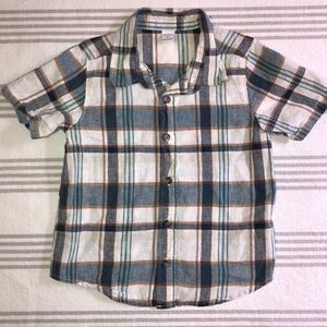 Lightweight toddler boy button down shirt